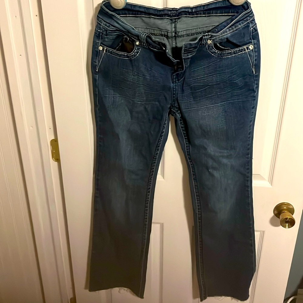 Denim mid-low jeans